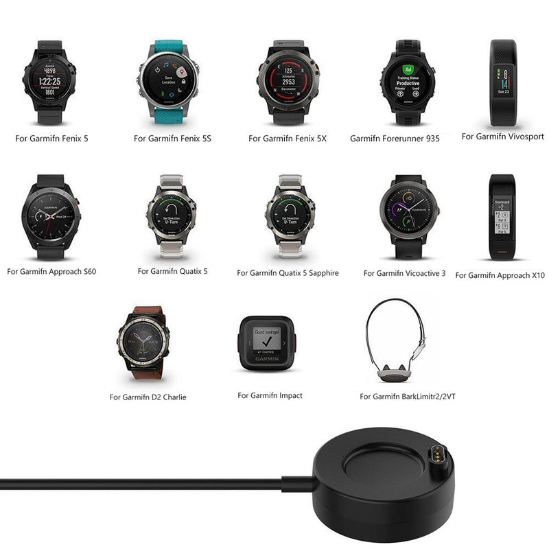 كابل قاعدة شحن شاحن USB مناسب لـ Garmin Fenix ​​5 5S 5X 6X 6S Plus