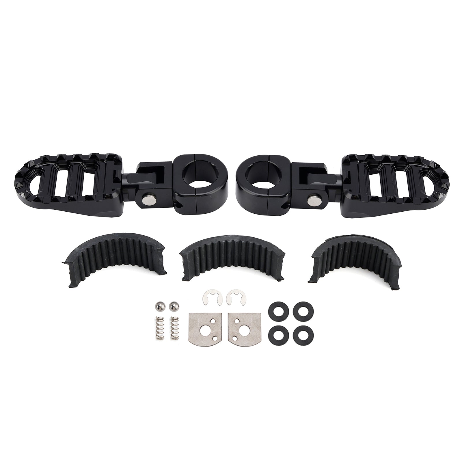 Universal Front Footrests Foot Pegs fit for motorcycle with 1.25 inches bars