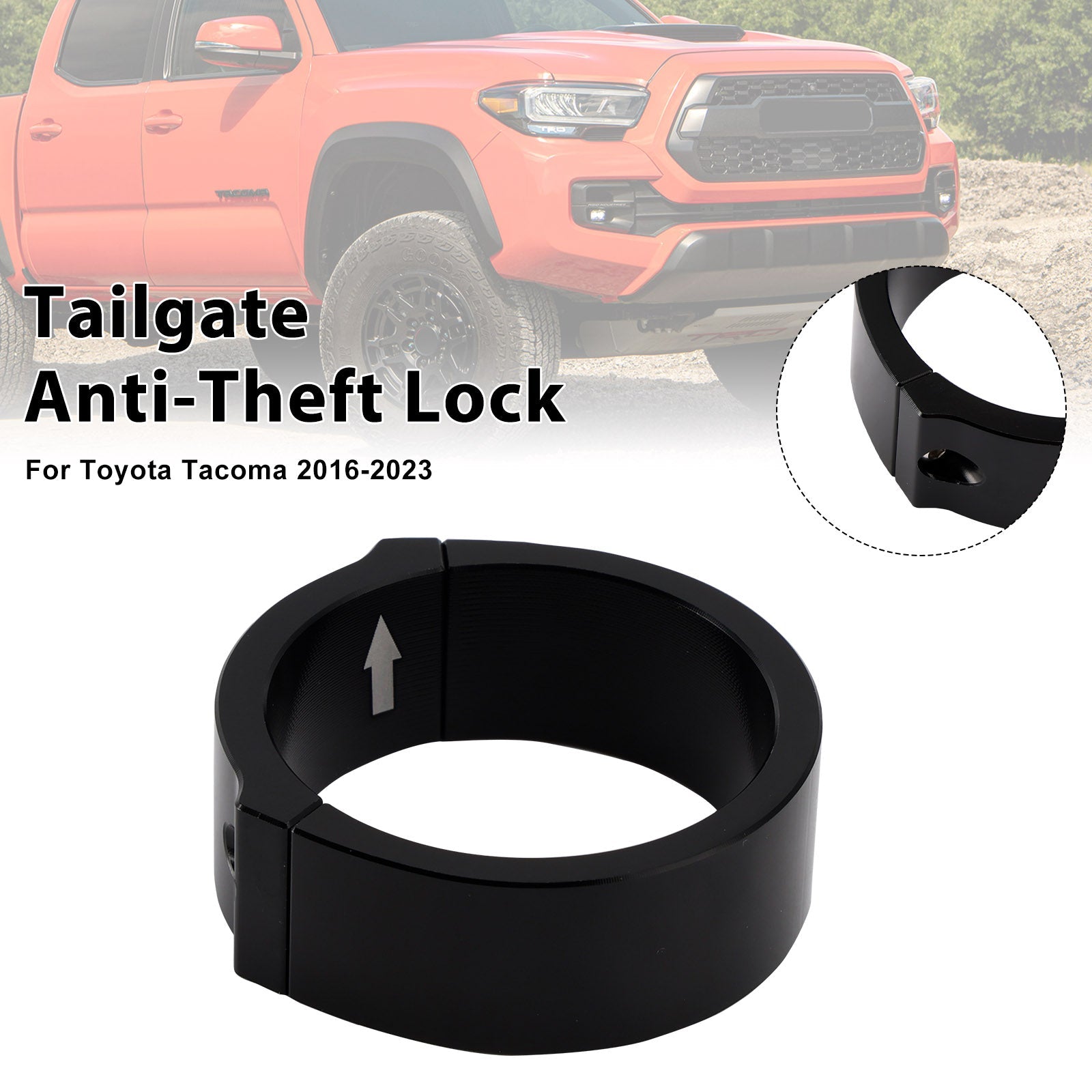 2016-2023 Toyota Tacoma Tailgate Security Device Truck Bed Tailgate Anti-Theft Lock