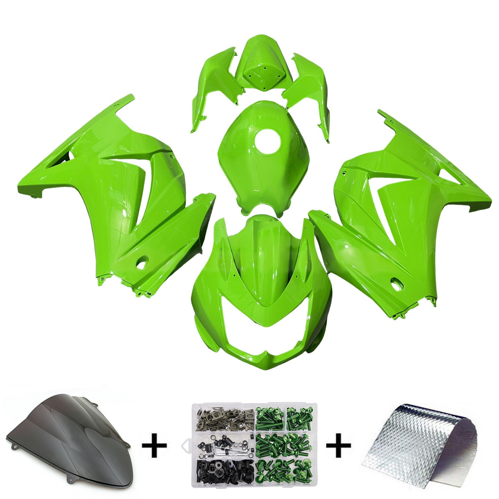 Injection Fairing Kit Bodywork Plastic ABS fit For Kawasaki EX250 Ninja250R 2008-2012