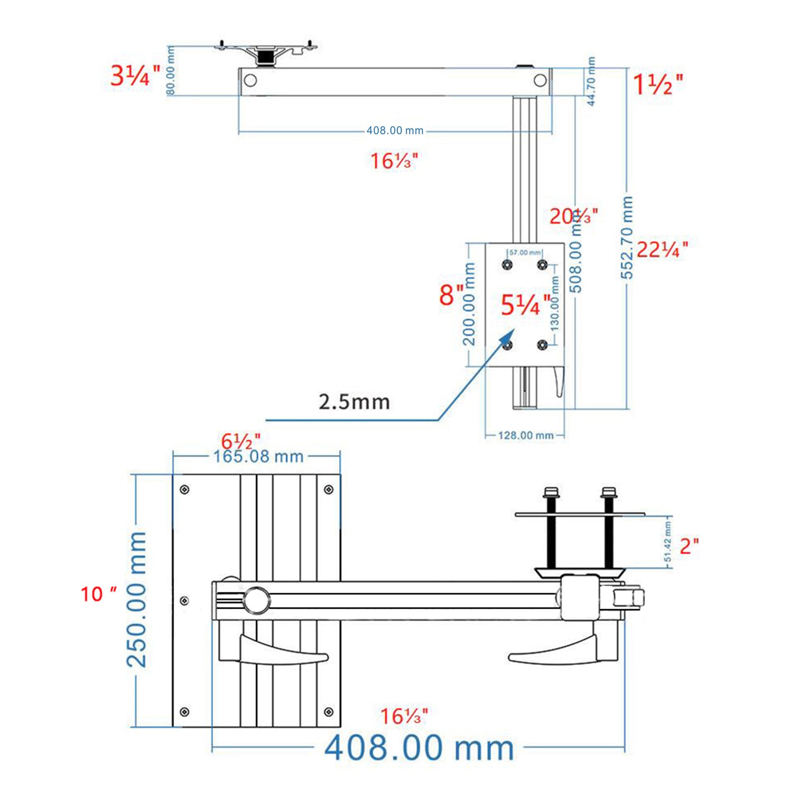 RV Aluminum Alloy Table Leg Movable Rotatable Height Adjustable Camper Table Leg Generic