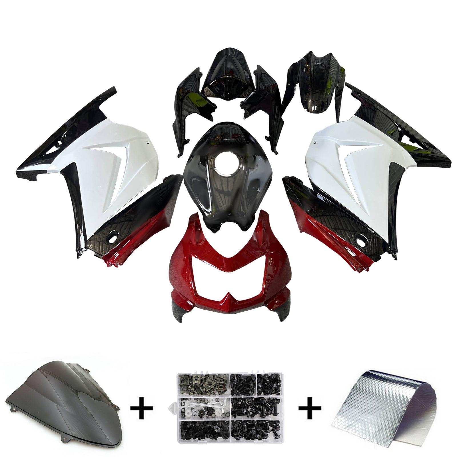 Injection Fairing Kit Bodywork Plastic ABS fit For Kawasaki EX250 Ninja250R 2008-2012