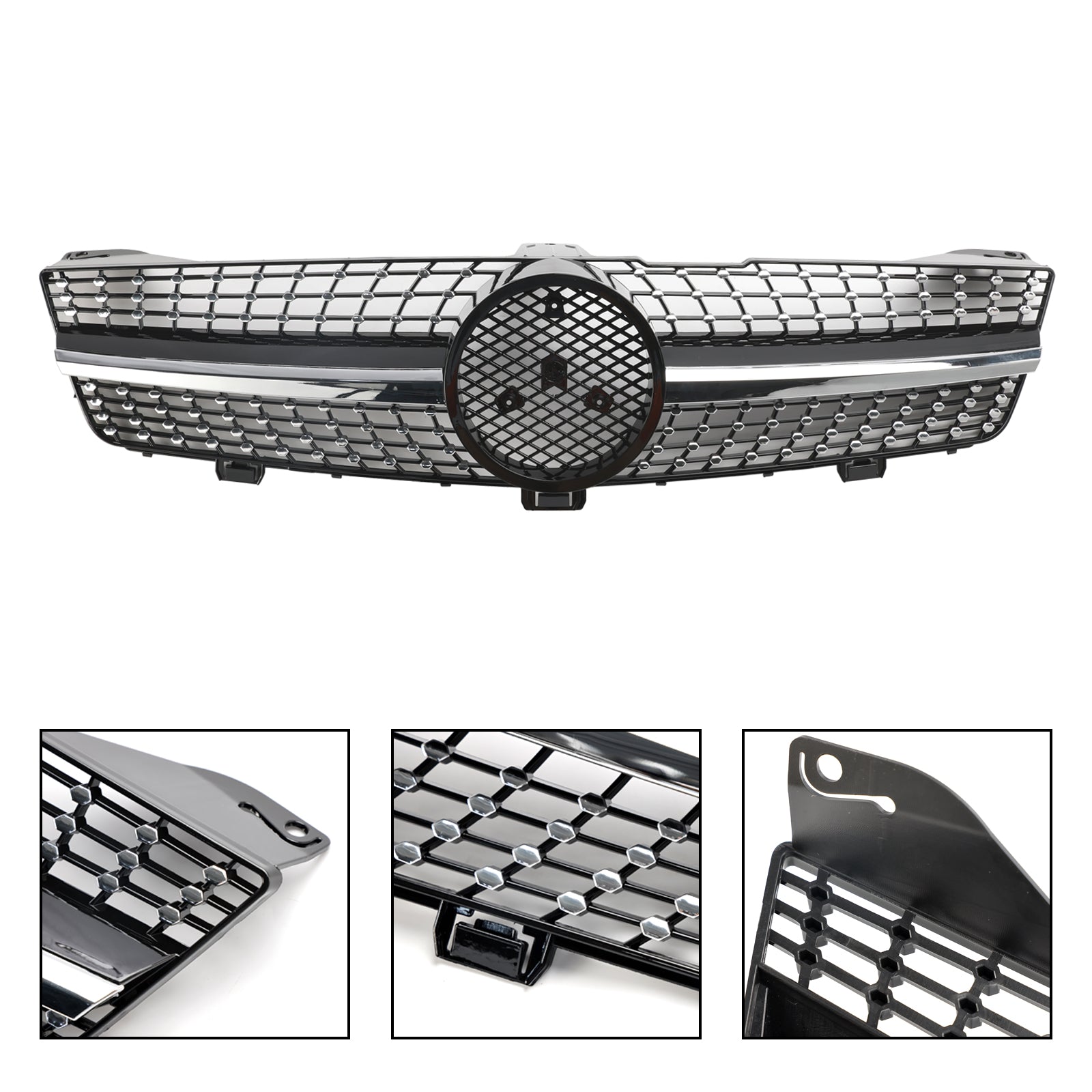 Diamond Front Radiator Grille Grill Fit Mercedes CLS-Class W219 CLS500 2008-2010