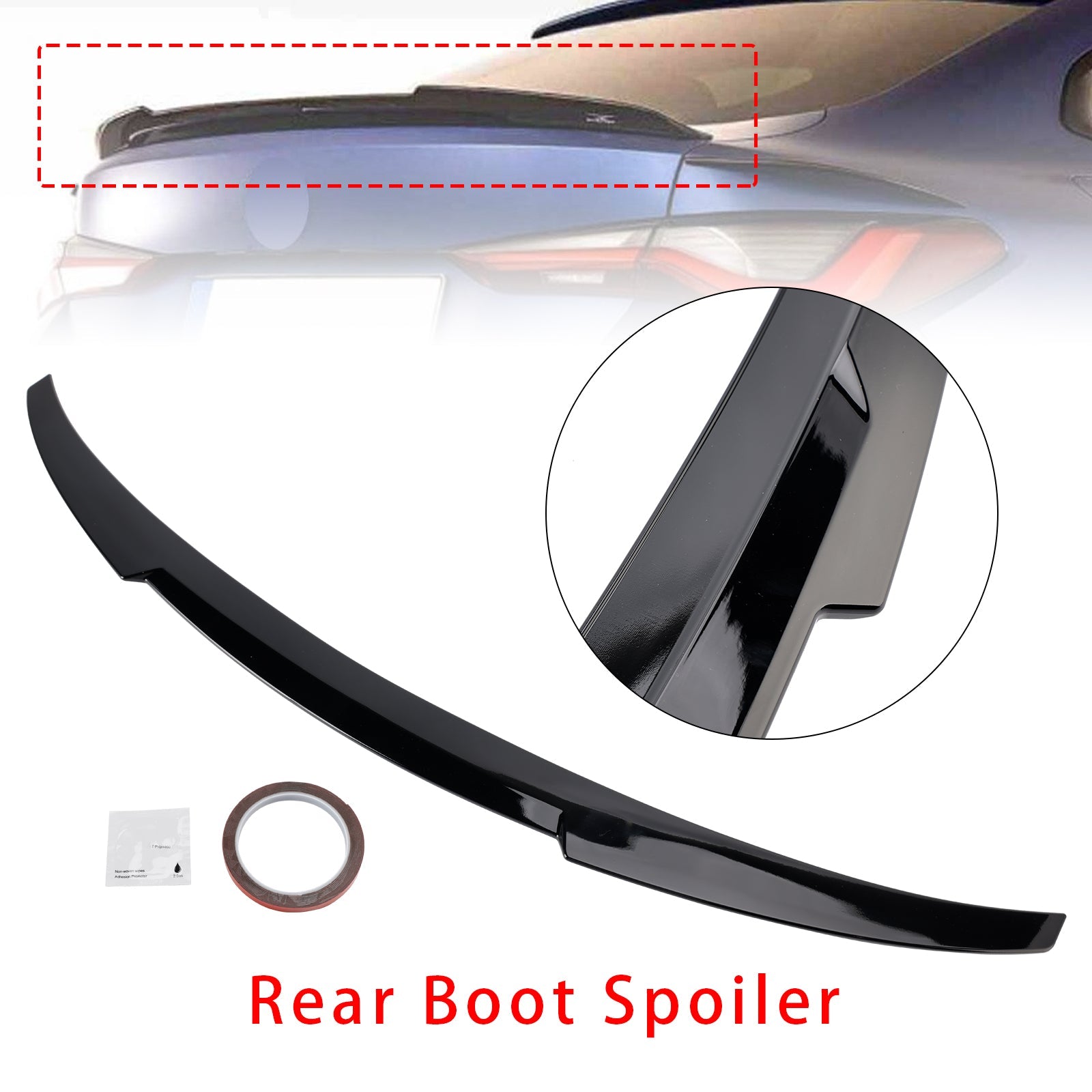 2021+ BMW i4 Gran Coupe (G26 Pre-LCI &LCI) Gloss Black Rear Boot Spoiler