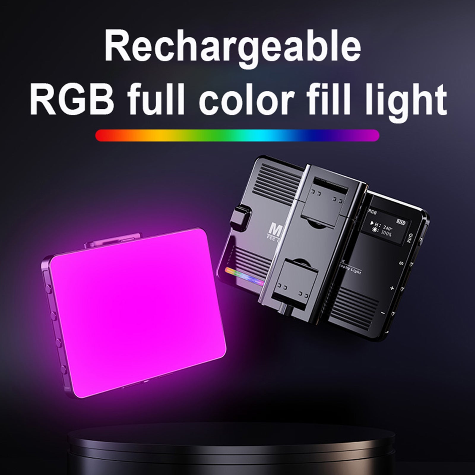 RGB Pocket Light RGB Full Color LED Fill Light Live Soft Light Videography