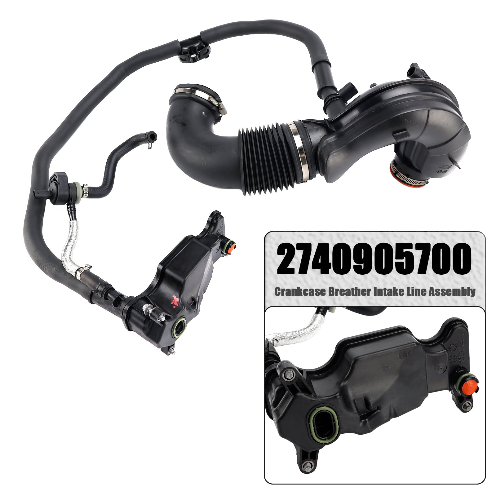 2016-2023 For Mercedes-Benz GLC (C253) Crankcase Breather Intake Line Assembly 2740905700