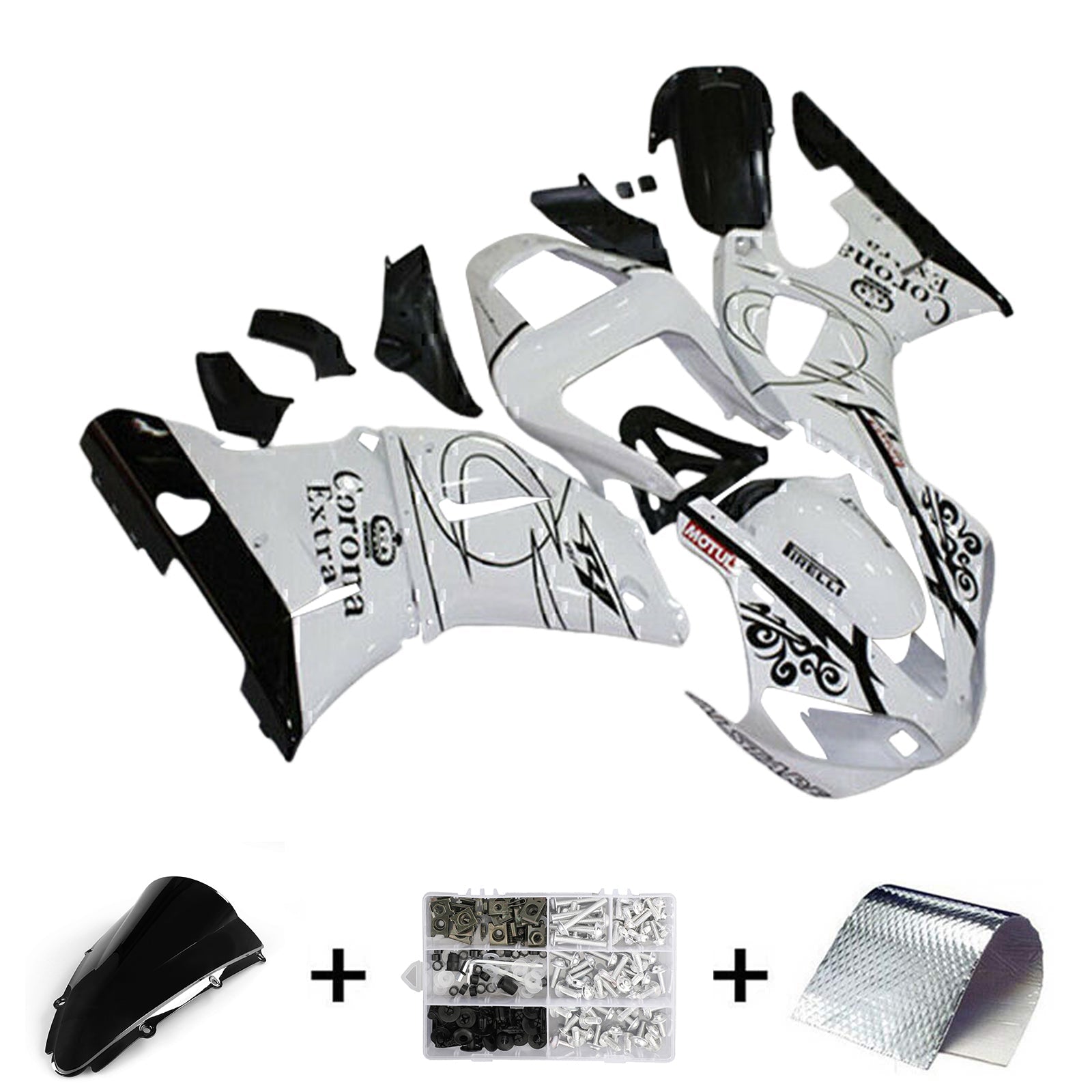 Yamaha YZF 1000 R1 2000-2001 Fairing Kit Bodywork Plastic ABS