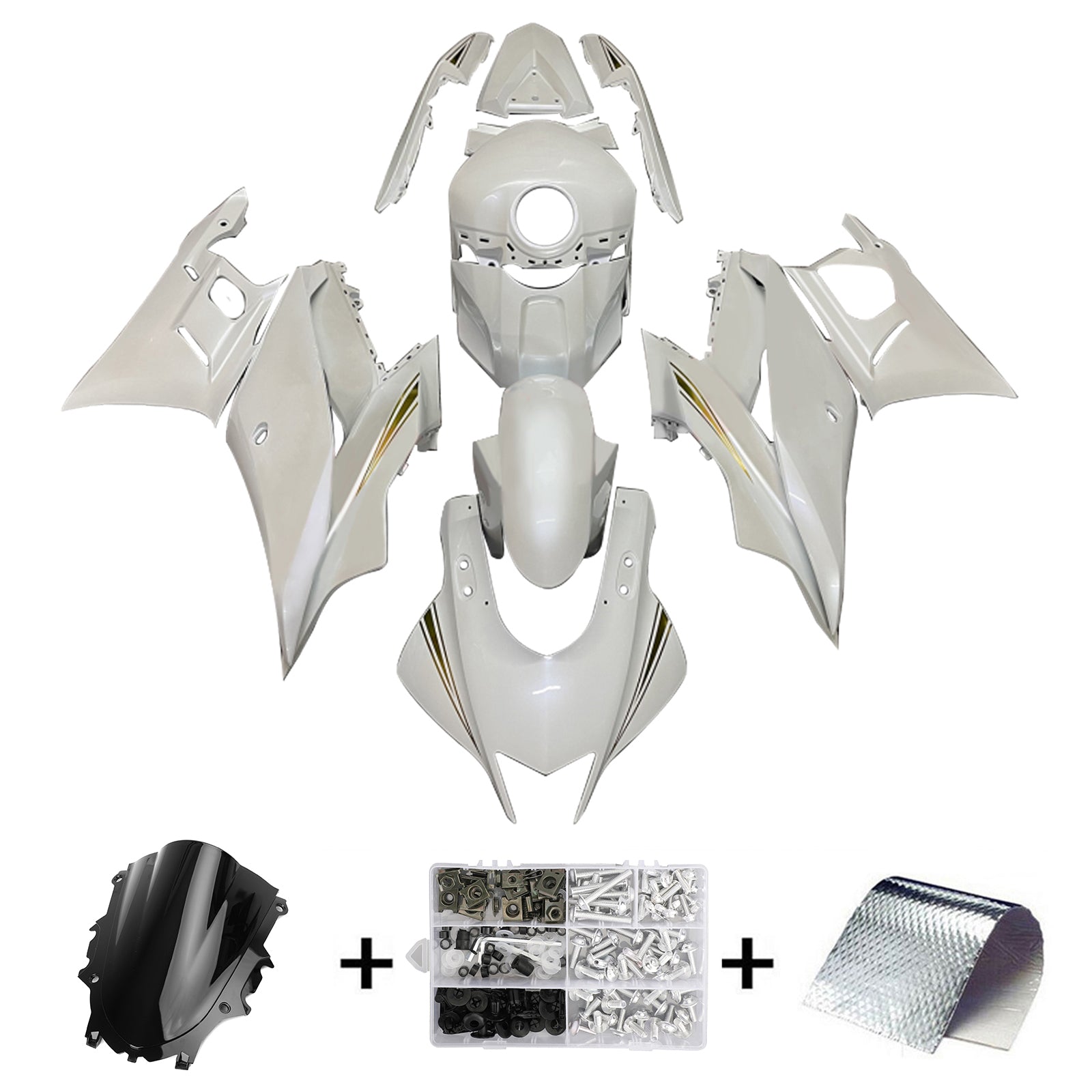 Amotopart Yamaha YZF-R3 R25 2022-2024 Fairing Kit Bodywork Plastic ABS