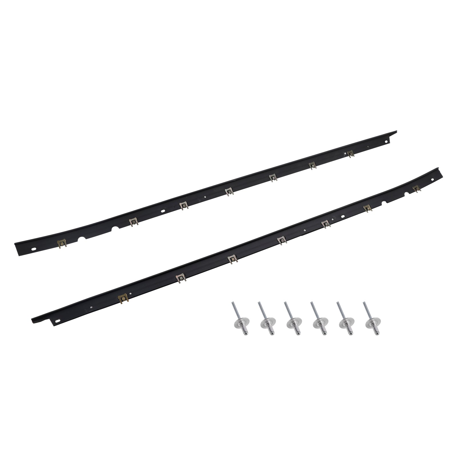 Driver + Passenger Sides Door Panel Outer Window Seals For Corvette 1984-1996