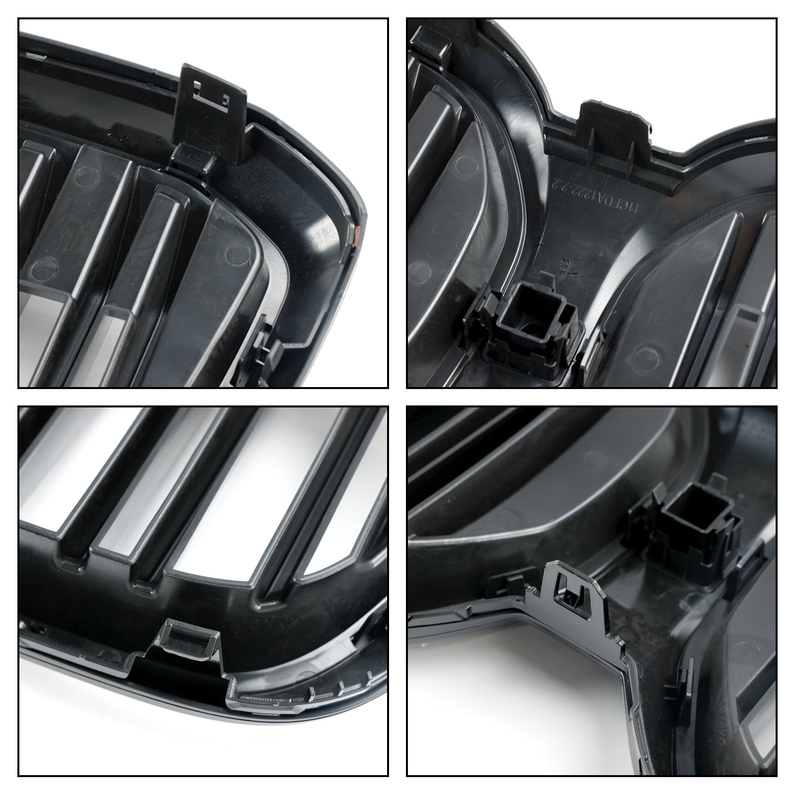 2022 2023 2024 BMW IX3 G08 LCI Double Slat Gloss Black Front Kidney Grill Grille