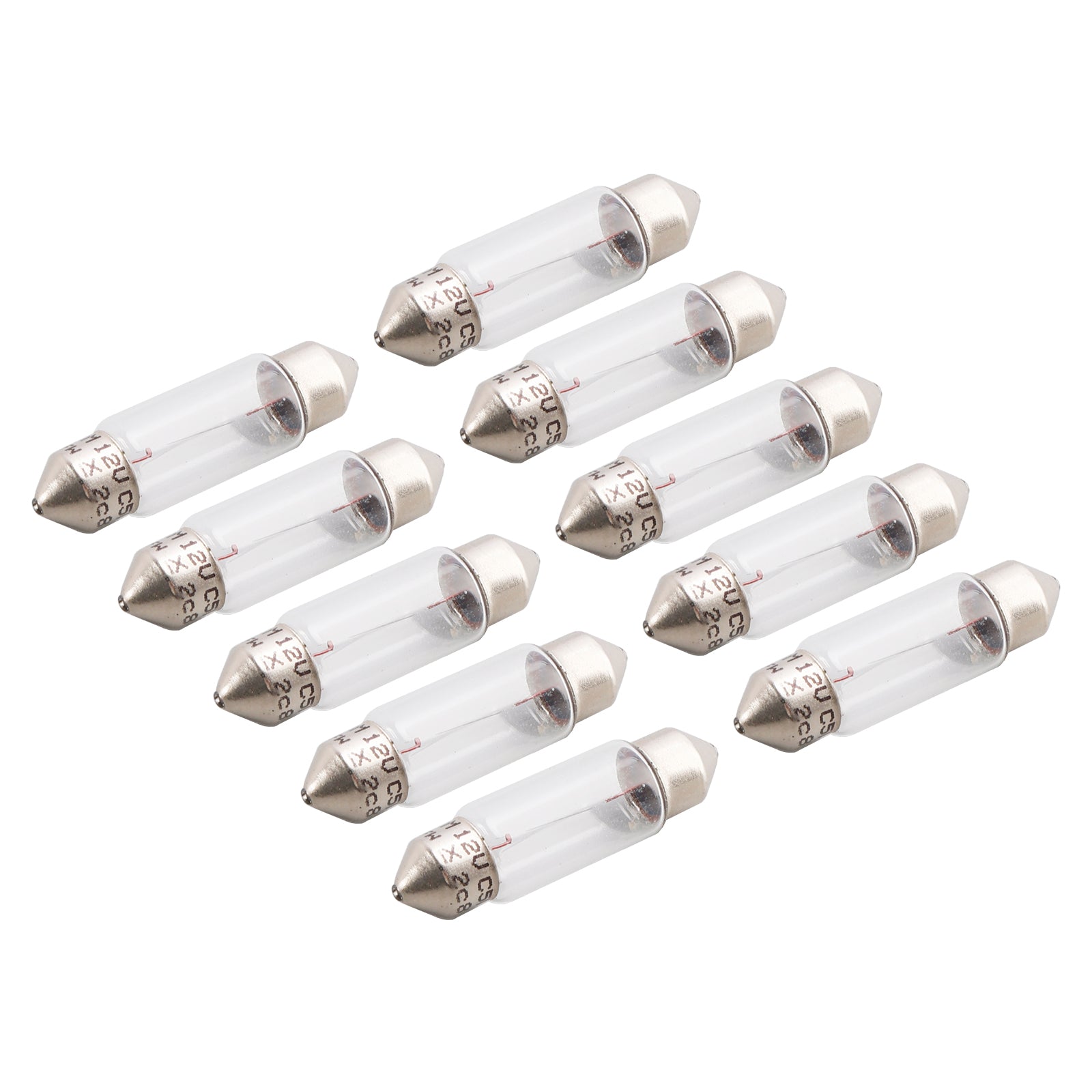 10PCS Car Light Tubular Lamp bulb C5W SV8.5 36MM 6418 12V 5W For OSRAM