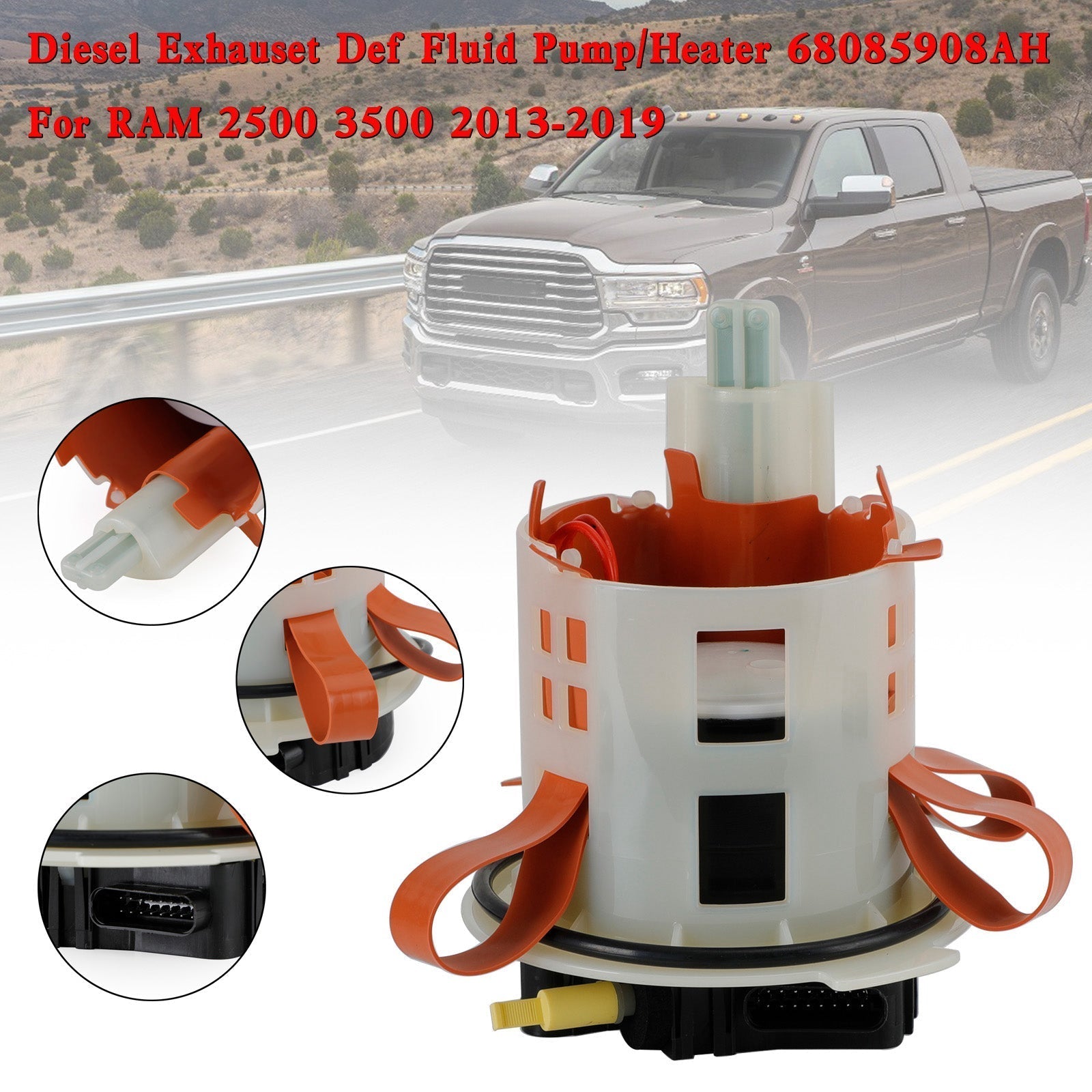 2013-2019 RAM 2500 3500 Diesel Exhauset Def Fluid Bomba/Calentador 68085908AH Fedex Express