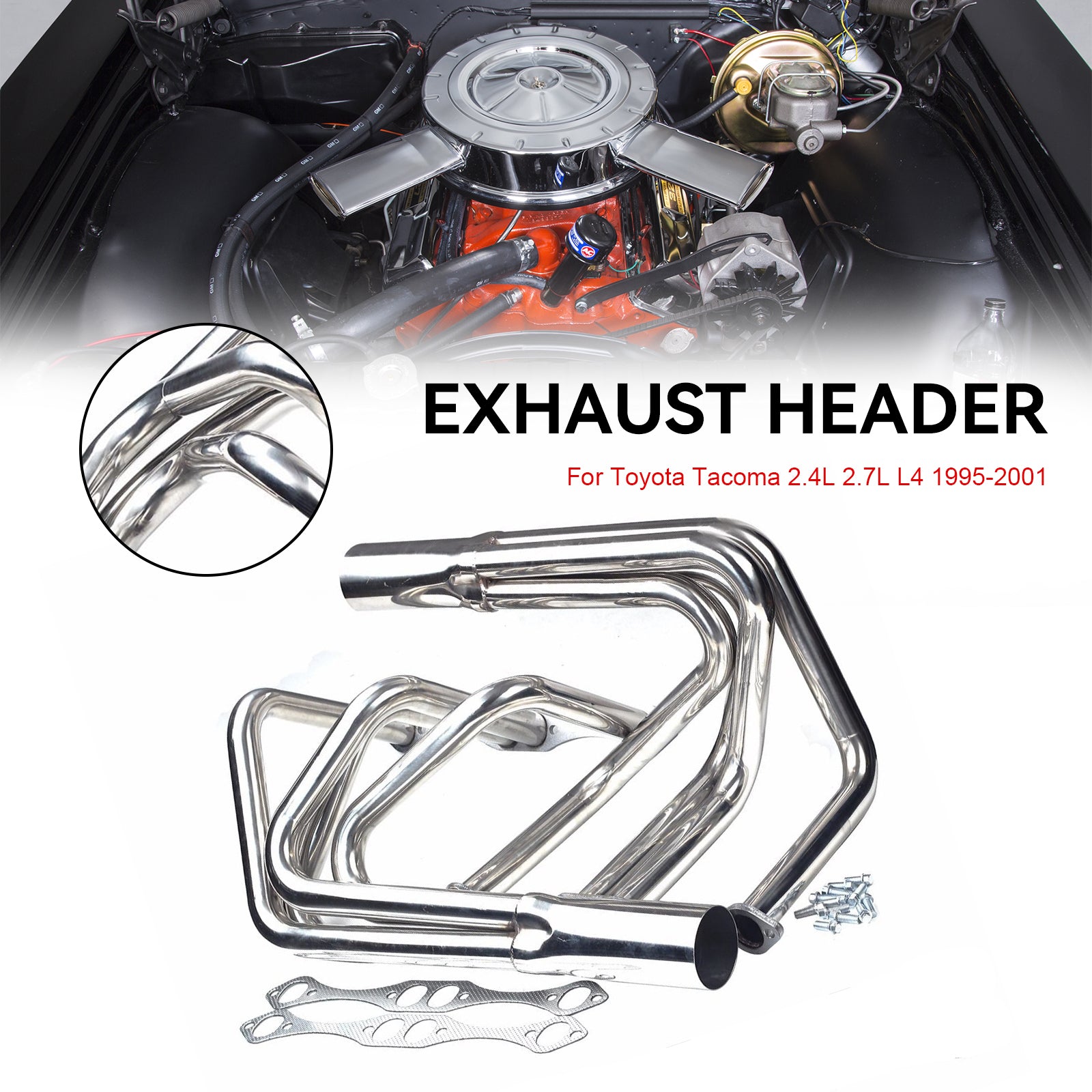 1-5/8" Stainless Steel Manifold Header Fit Chevy Small Block Roadster Sprint