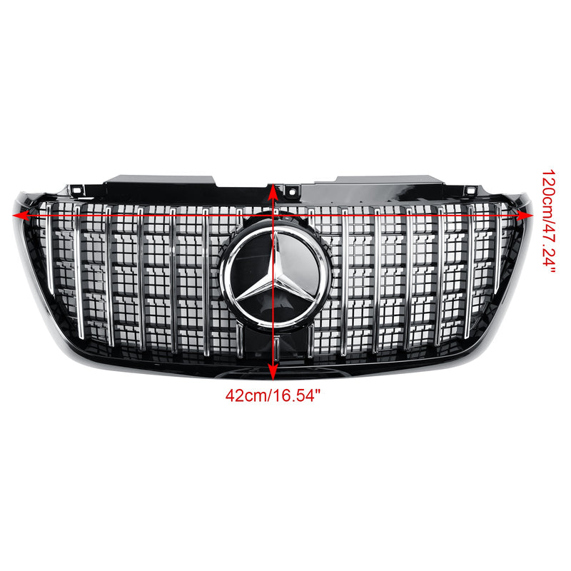 Front Bumper Grille Grill fit Mercedes Sprinter W907 W910 2018-2023 GT Style