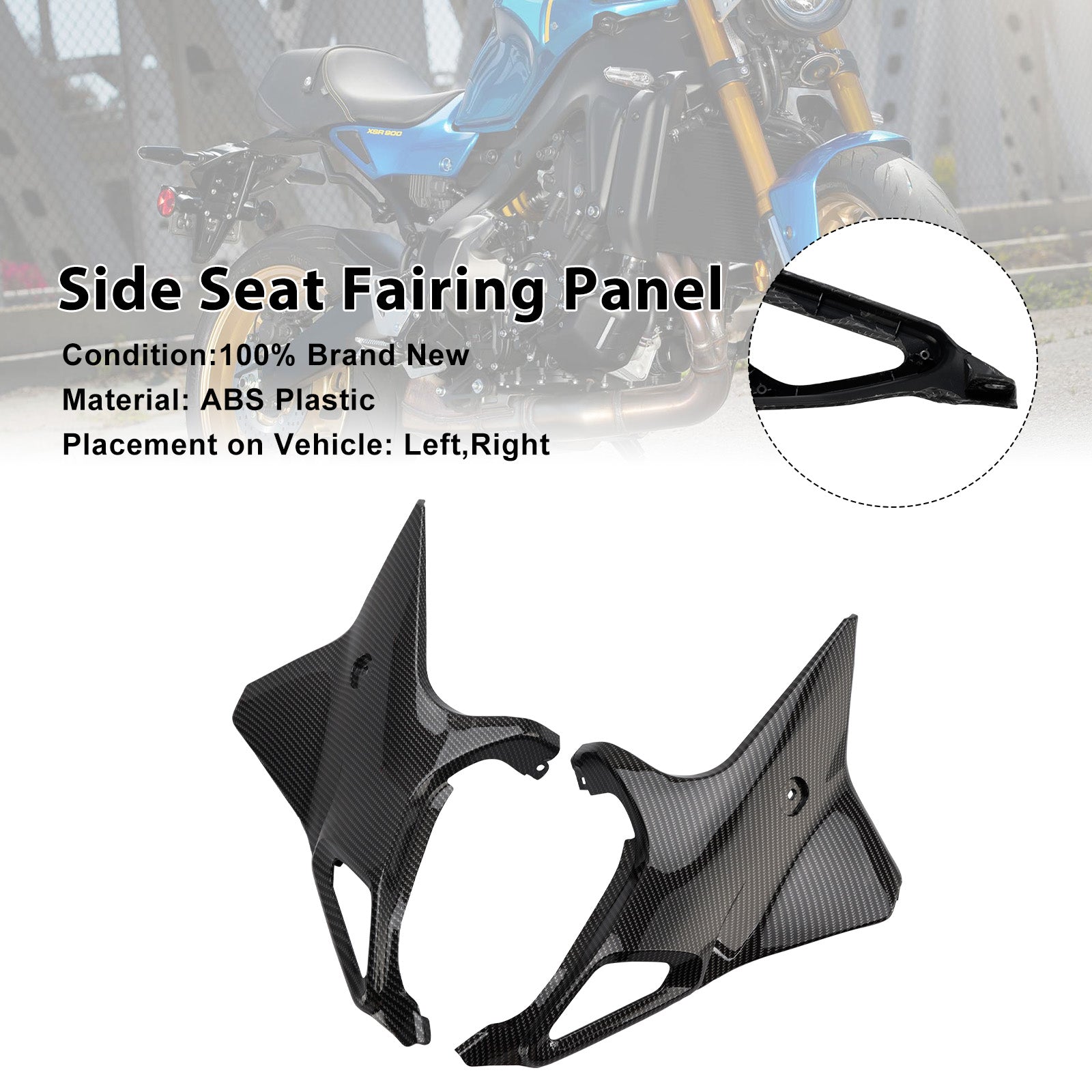 2022-2025 Yamaha XSR 900 XSR900 Side Seat Fairing Panel Cowl