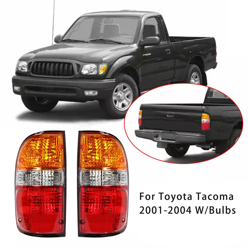 2PCS Rear Tail Lights Lamps For Toyota Tacoma 2001-2004 W/Bulbs