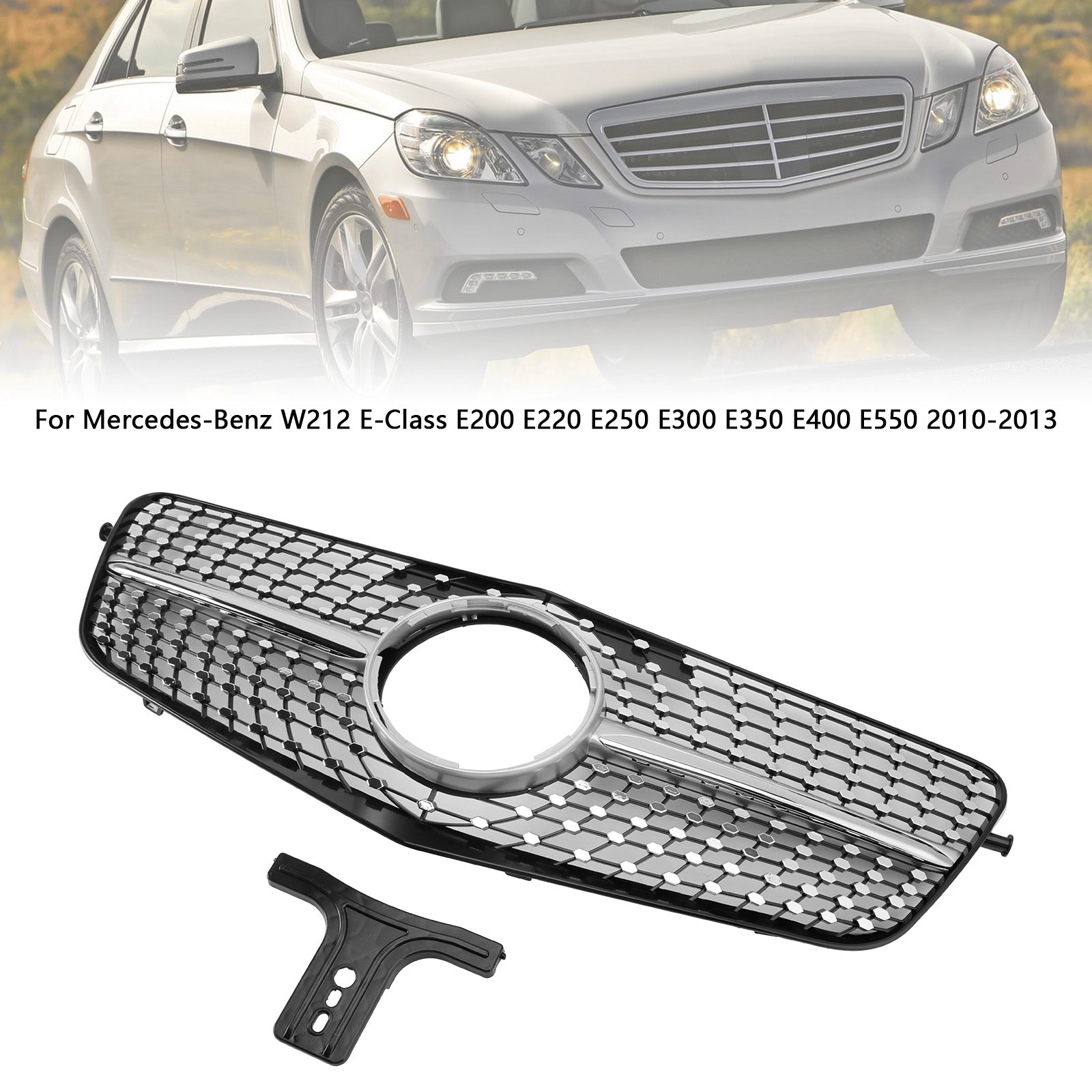 2010-2013 Mercedes-Benz W212 E-Class E200 E220 E250 E300 E350 E400 E55 Diamond Front Grill Grille
