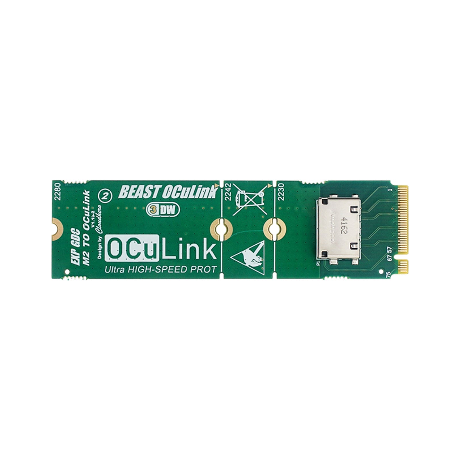 M.2 to OCuLink Adapter Board M.2 M KEY to OCULINK Interface Conversion Board