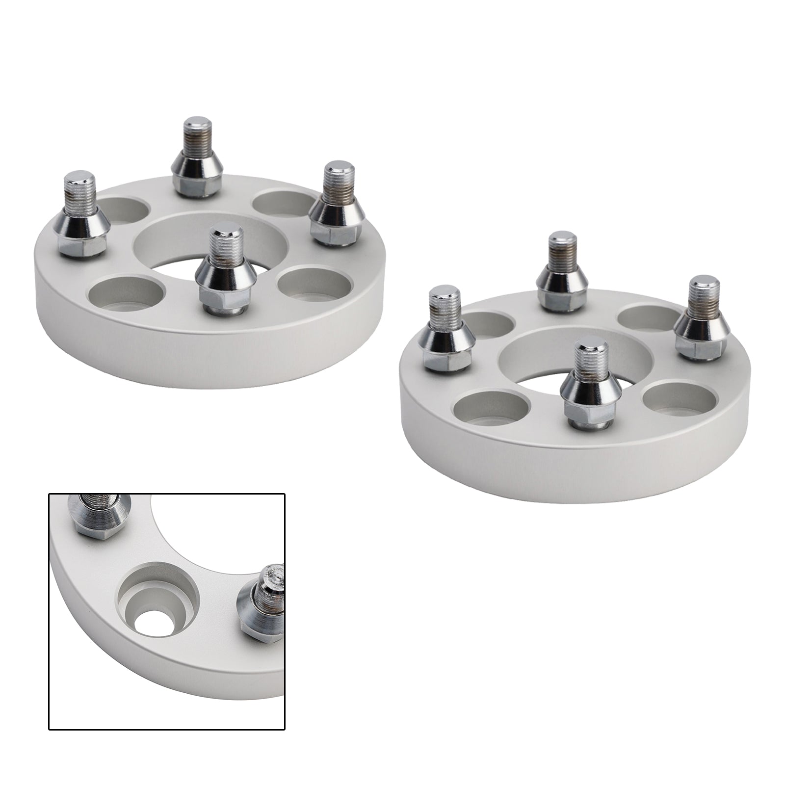 1" Wheel Spacers Kit Cable Golf Carts Lug Nuts Silver For Yamaha Club Car Ezgo