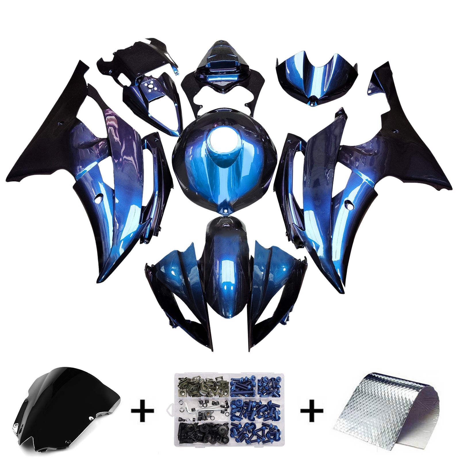 Injection Fairing Kit Bodywork Plastic ABS For Yamaha YZFR6 YZF-R6 2008-2016