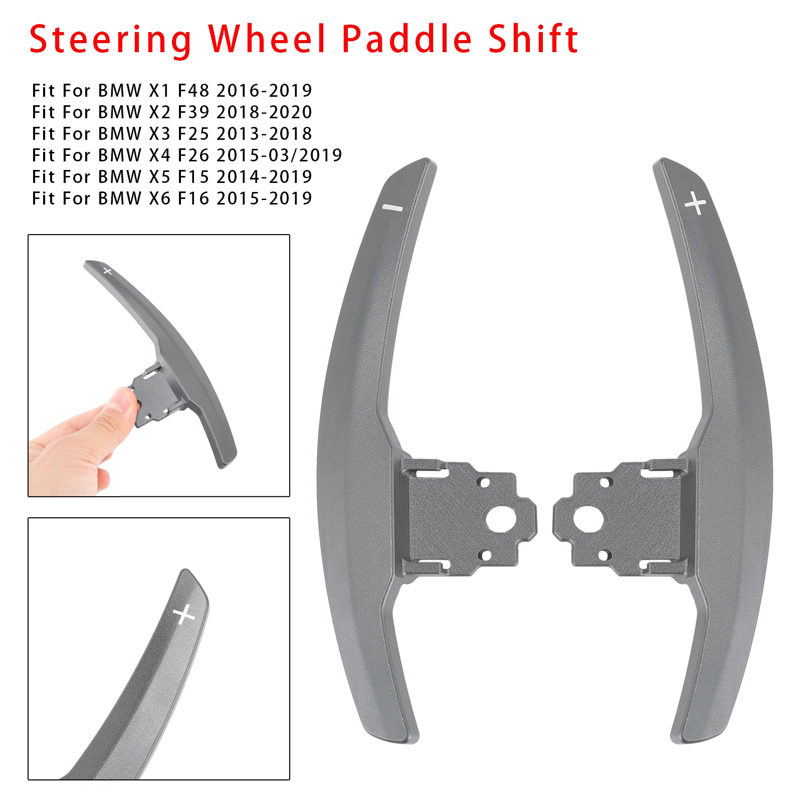 Paddle Shifter Extension For BMW F Series F30 F31 F32 F10 X3 X5 Aluminium Grey