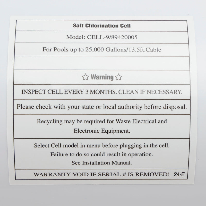 W3T-Cell-9 TurboCell Salt Chlorination Cell for Hayward up to 25000 Gallons