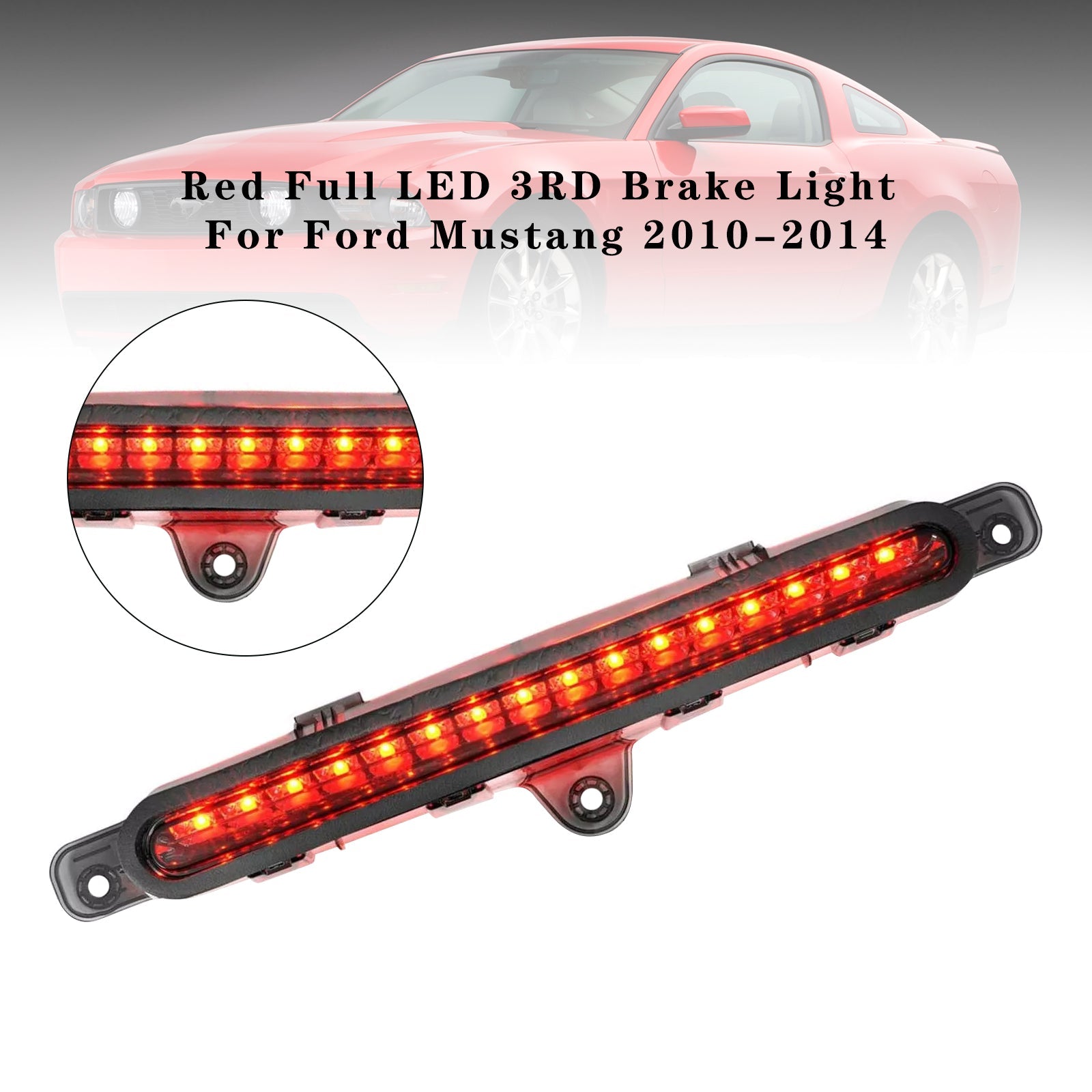 Ford Mustang 2010-2014 Red Full LED 3RD Brake Light