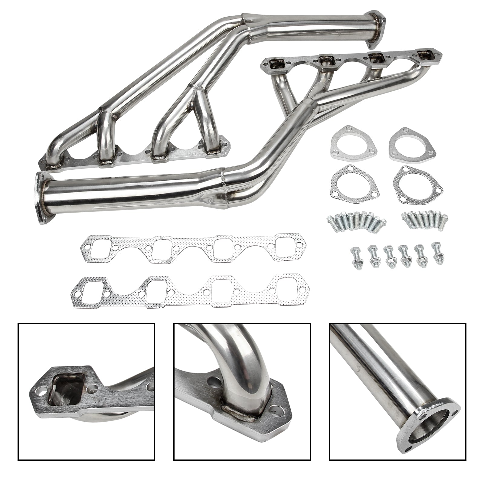 Manifold Header Fit Mustang 260/289/302 V8 64-70 Tri-y Header Stainless Steel