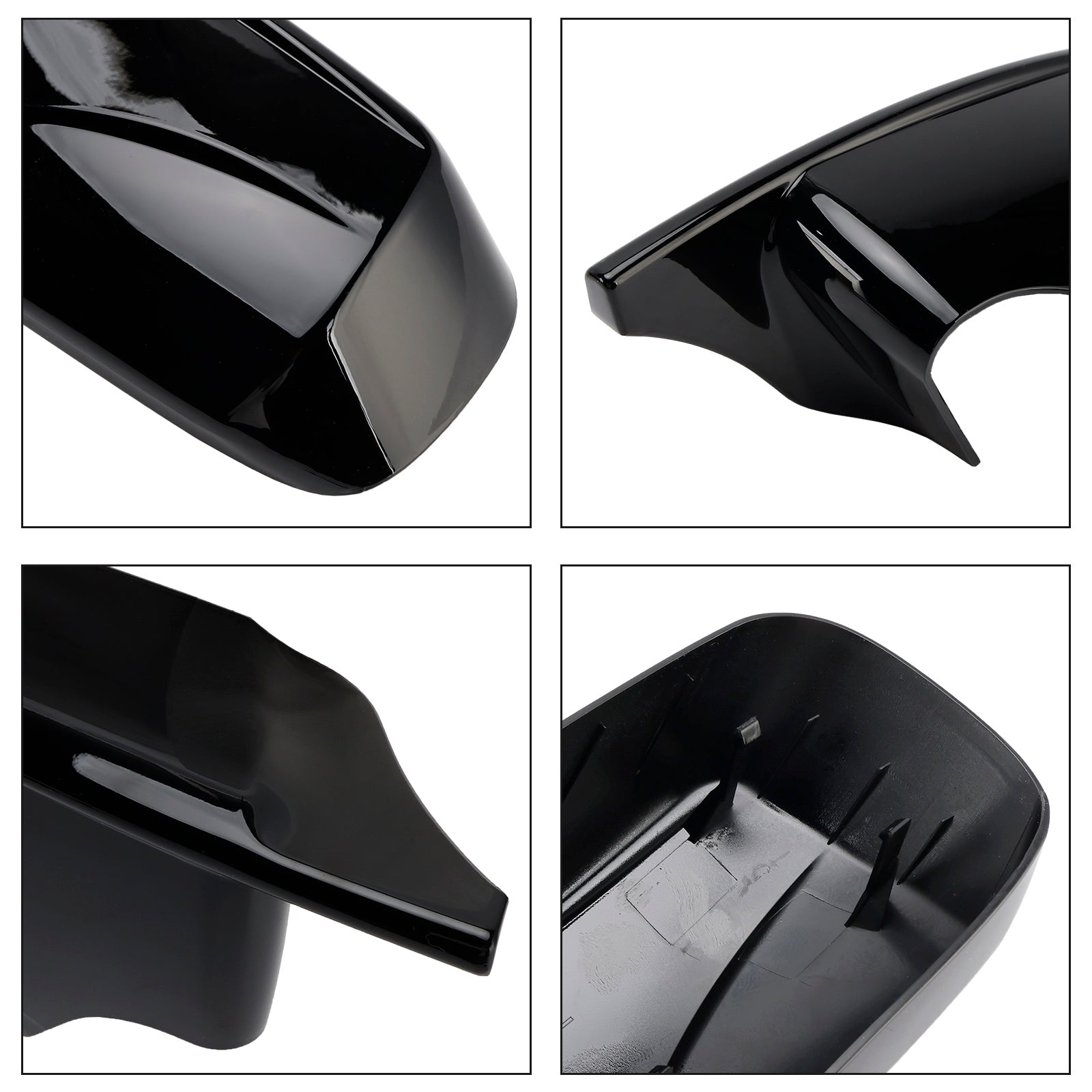 2PCS M Style Wing Car Side Mirror Cover Caps for BMW E46 Sedan E39 4DR 1998-2005