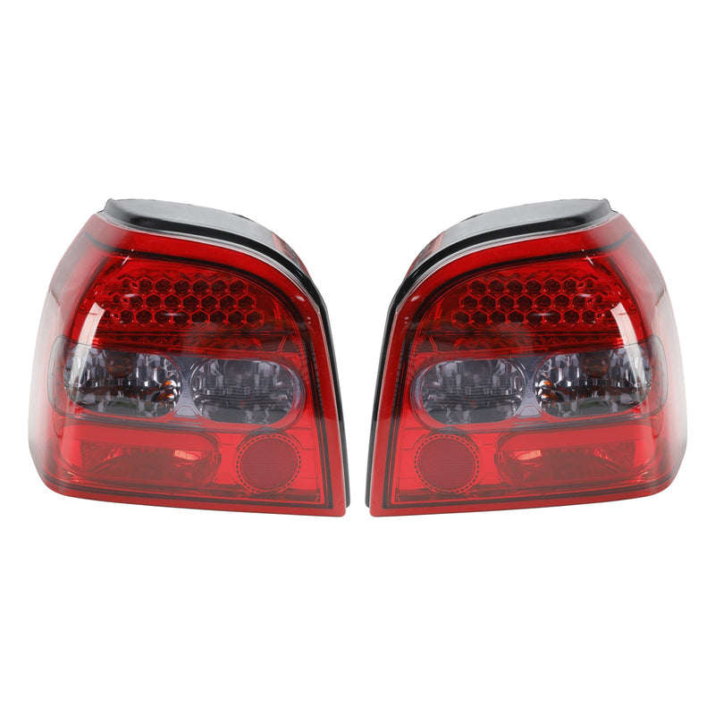 VW GOLF MK3 MK 3 III 1992-1997 2PCS Clear LED Rear Tail Lights Lamps