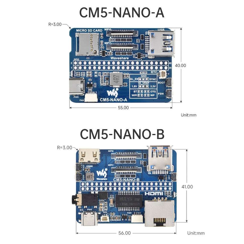 Raspberry CM5 Compute Module IO Baseboard 5 Expansion Board NANO Type