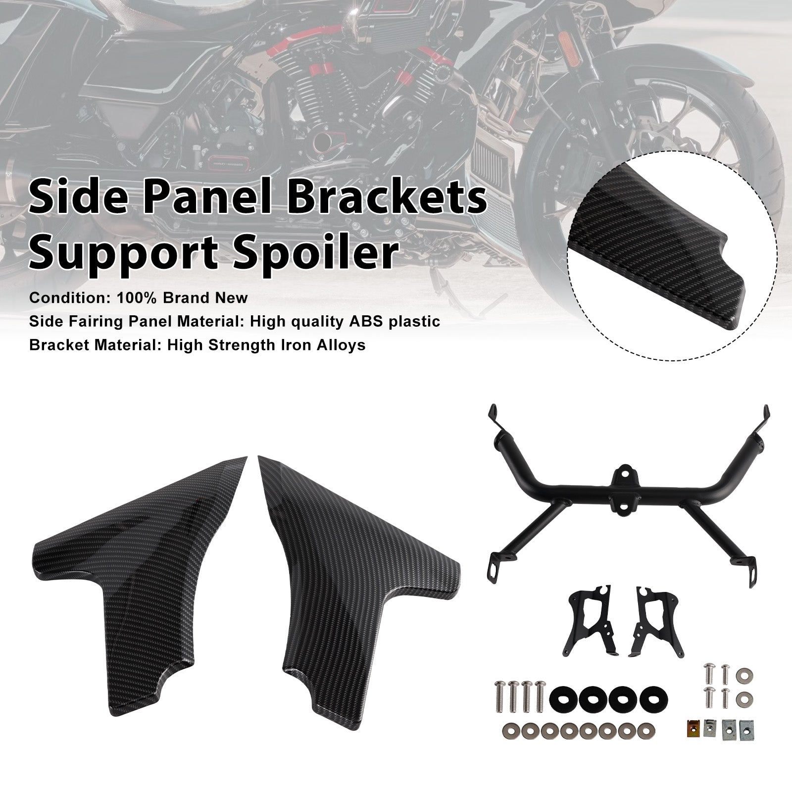 2024 -later Harley CVO Road Glide Upgrade Side Panel Brackets Support Spoiler