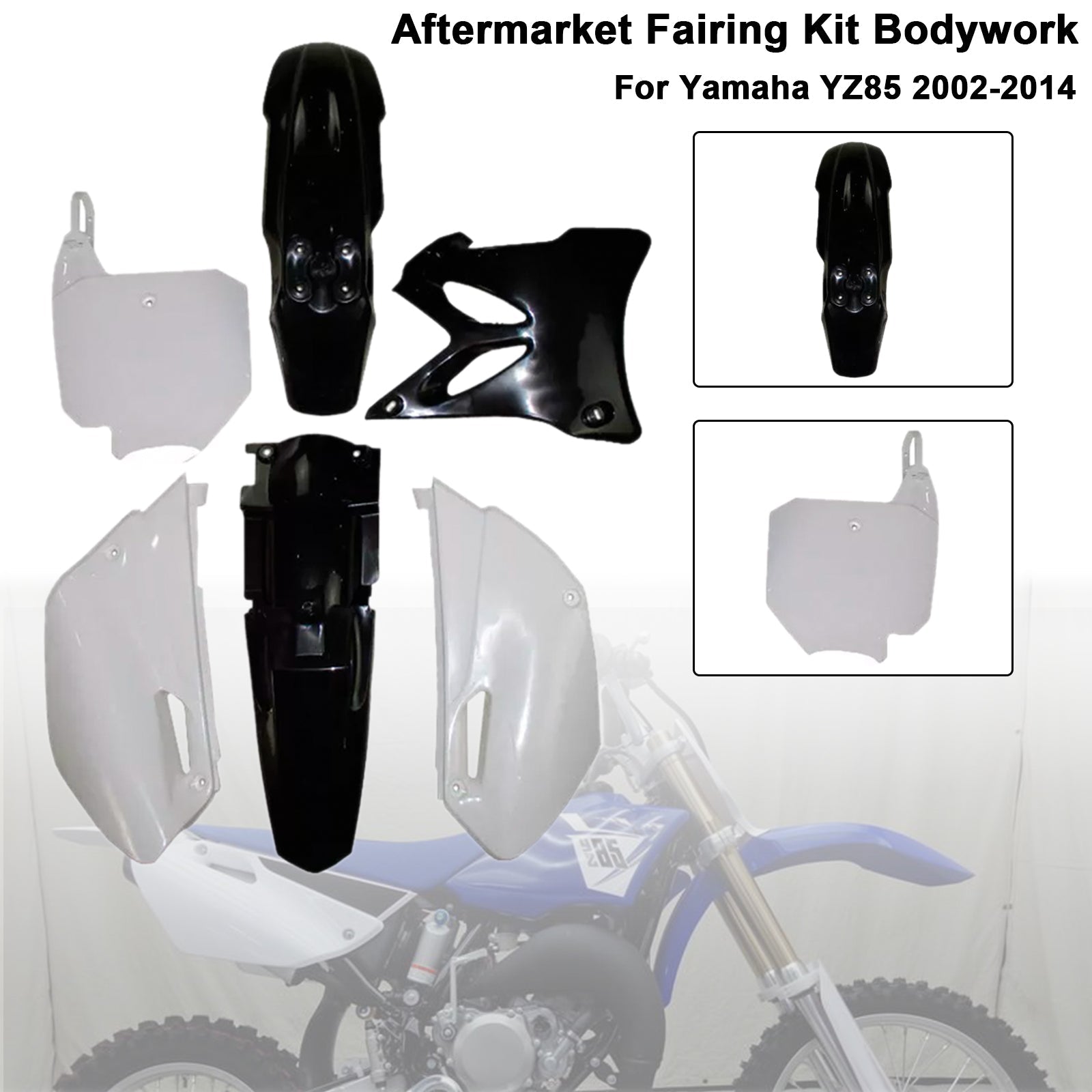 Body Plastic Kit Fender Fairing For Yamaha YZ85 2002-2014