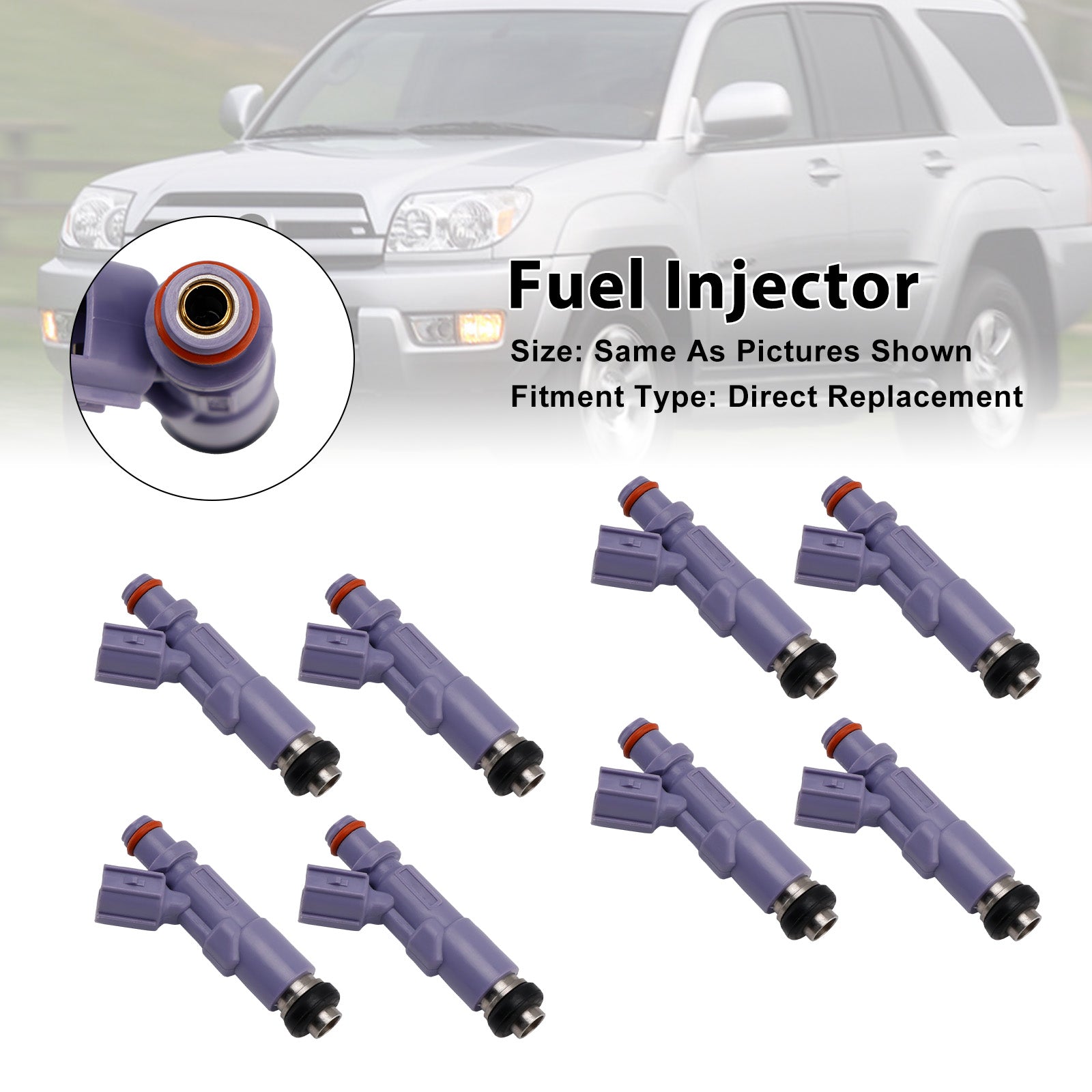 23250-70120 For Toyota 4Runner/Toundra 4.0L/4.7L V6/V8 2005-2009 8PCS Fuel Injector
