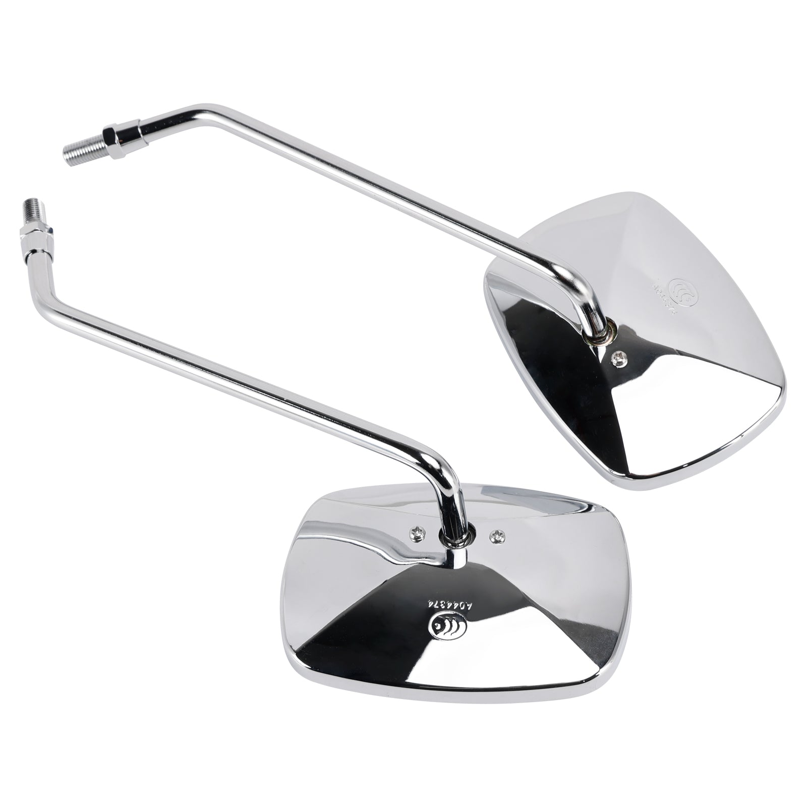 Chrome 10mm Rearview Mirror Set For Piaggio Beverly 125 250 2004 2005 06 07 08