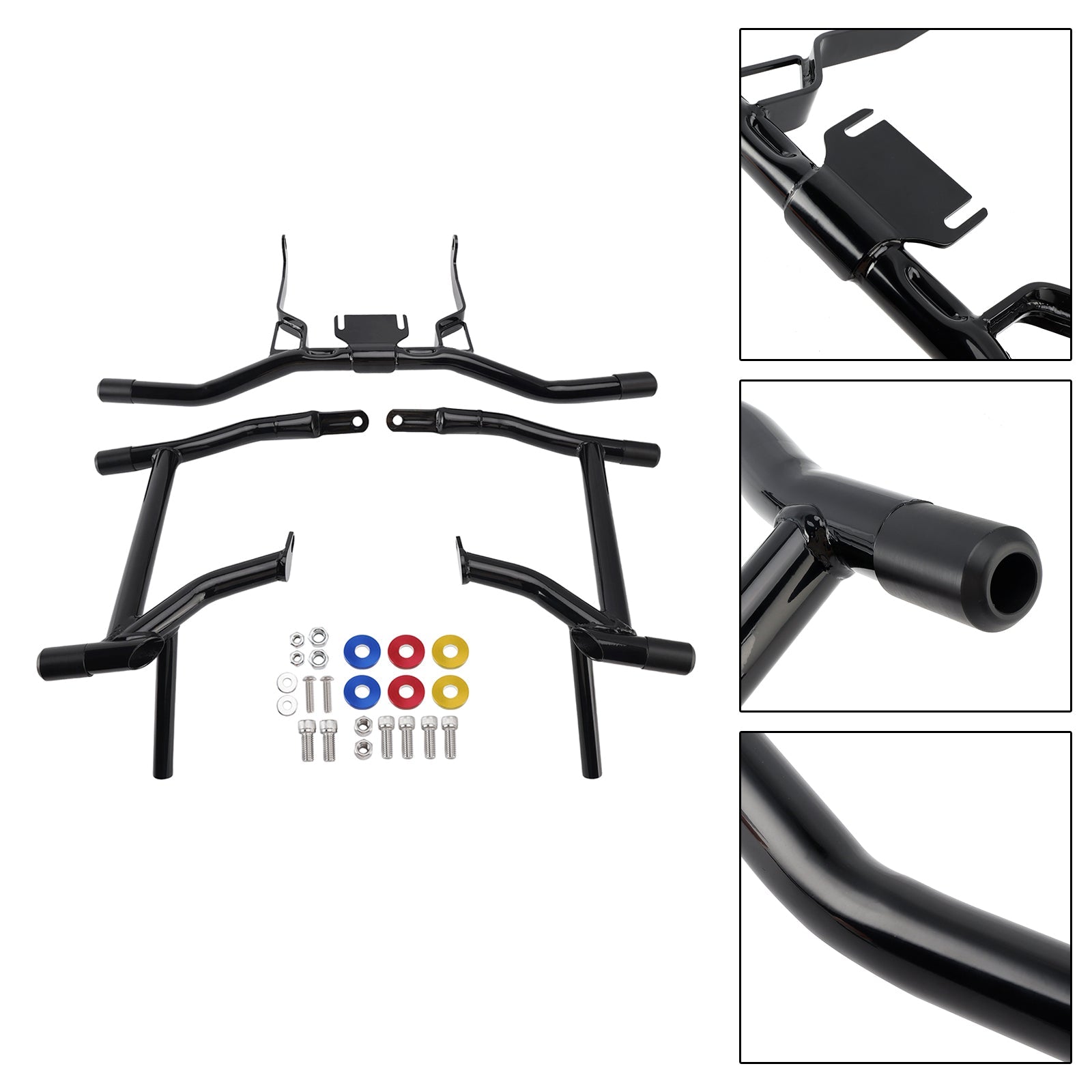 2014-2023 Road Glides Street Glides Road Glides FLHT FLHX Engine & Saddlebag Guard Frame Anti-Crash Bumper Kit Black