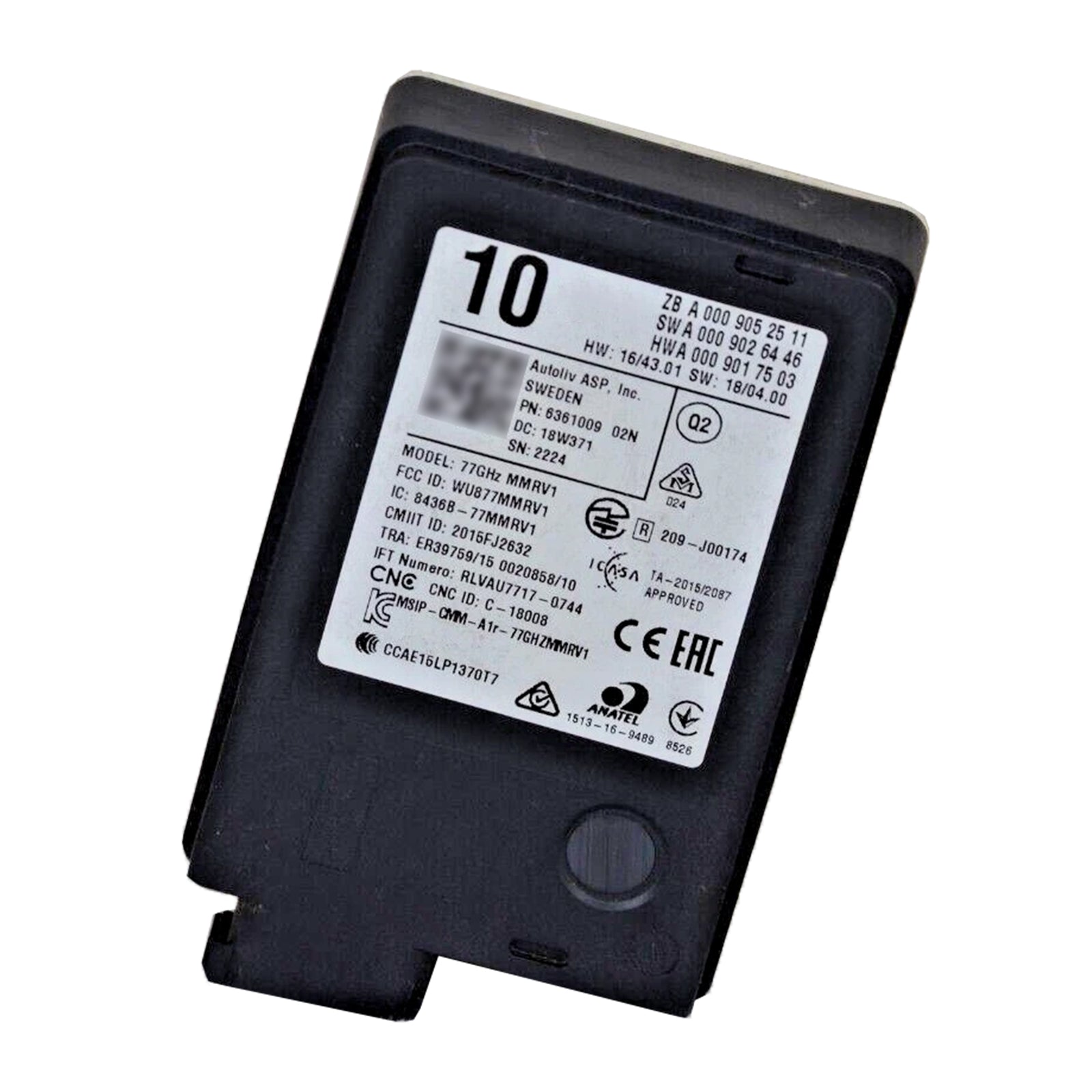 2018-nowon MERCEDES BENZ C Klasse W205 C300 / L / E / E 4MATIC / D / D E / D 4MATIC / 4MATIC / BLUETEC HYBRID / H New Radar Sensor Distronic Control Unit A0009052511