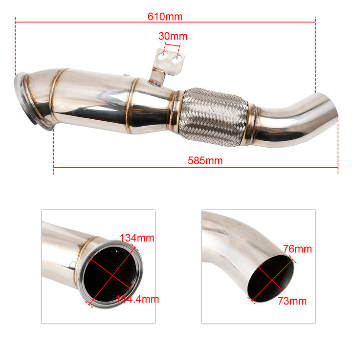 4.5?? Catless Exhaust Downpipe For BMW B58 F&G Series 3.0L 335i 340i F30/F34 2016+