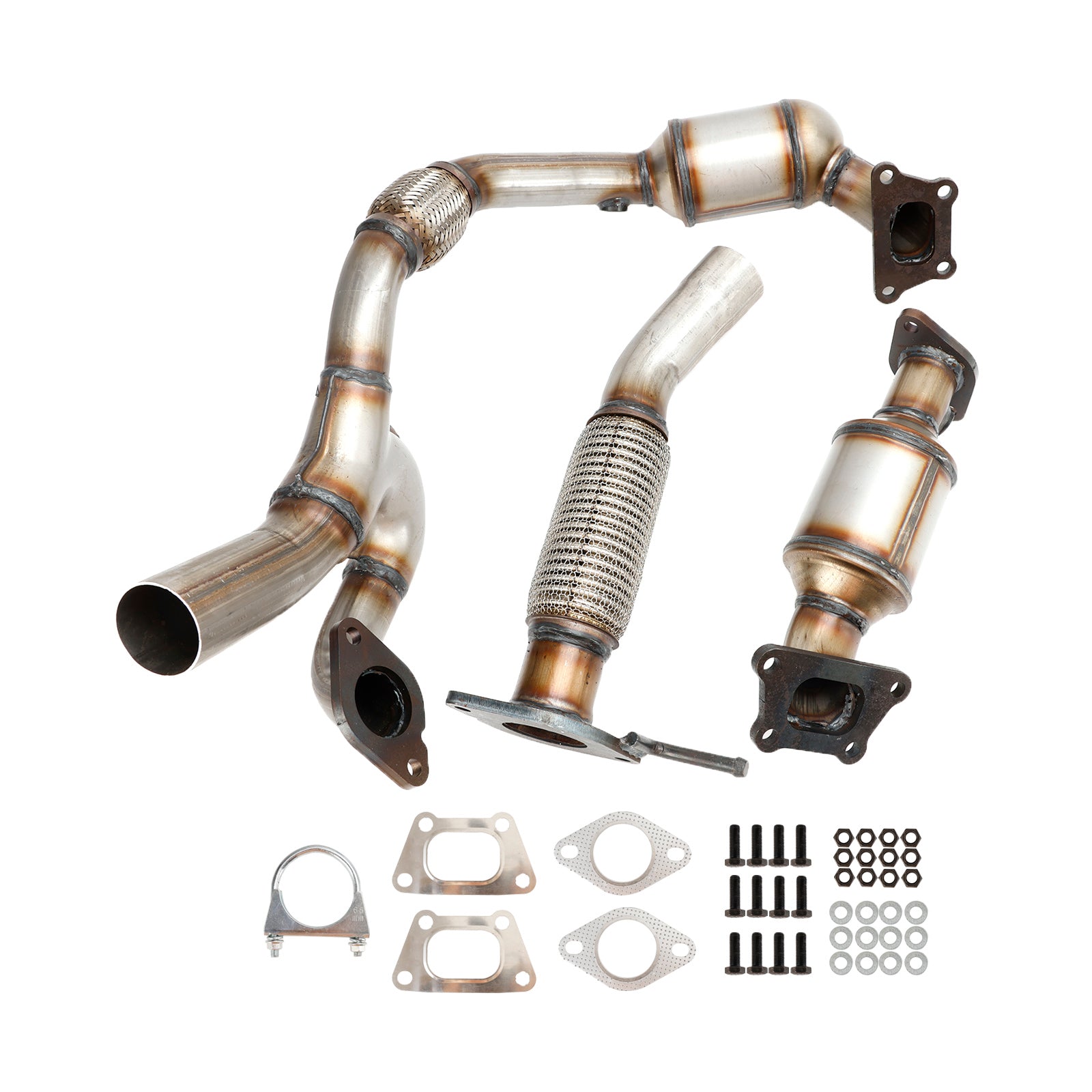 Front & Rear Catalytic Converter & Flex Pipe For Cadillac SRX 3.0L 2010-2011