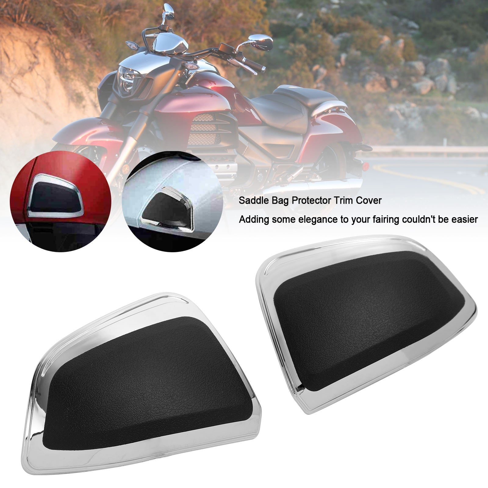 Chrome Saddle Bag Protector Trim Cover For Honda Goldwing GL1800 F6B 2012-2017 Generic