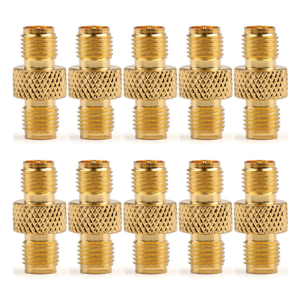 10Pcs Adapter RP-SMA Female Plug To RP-SMA Female Connector Reticulated F/F