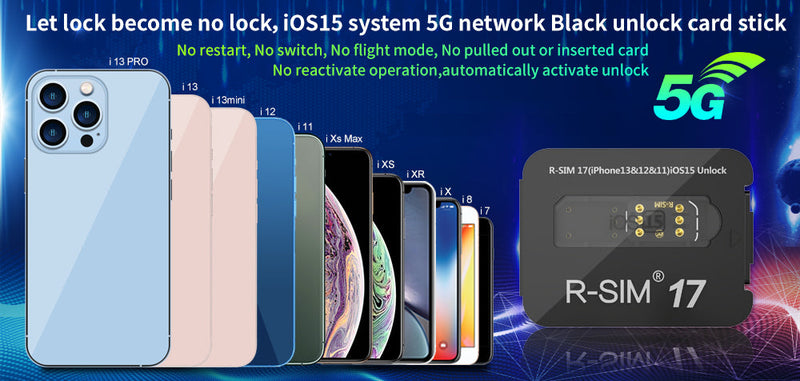ترقية بطاقة فتح RSIM 17 Nano لهاتف iPhone 13 Pro 12 Pro Max X XS Max 8 IOS 15