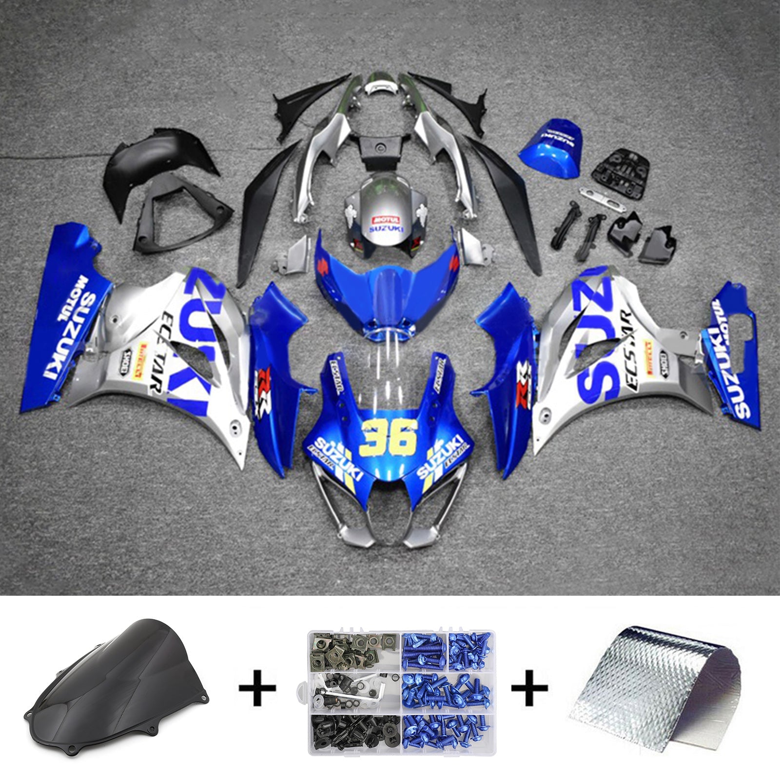 سوزوكي GSXR1000 2017-2023 K17 Fairing Kit هيكل السيارة بلاستيك ABS