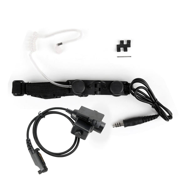 Auriculares ajustables con micrófono de garganta z-tactical para Hytera PD600 PD602 PD602g PD605