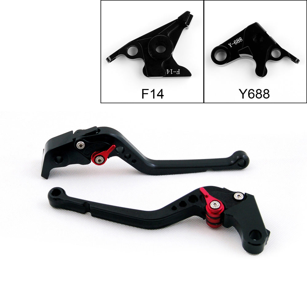 Long Brake Clutch Levers For Yamaha YZF R1 YZF R6 FZ1 FAZER R6S Black Generic