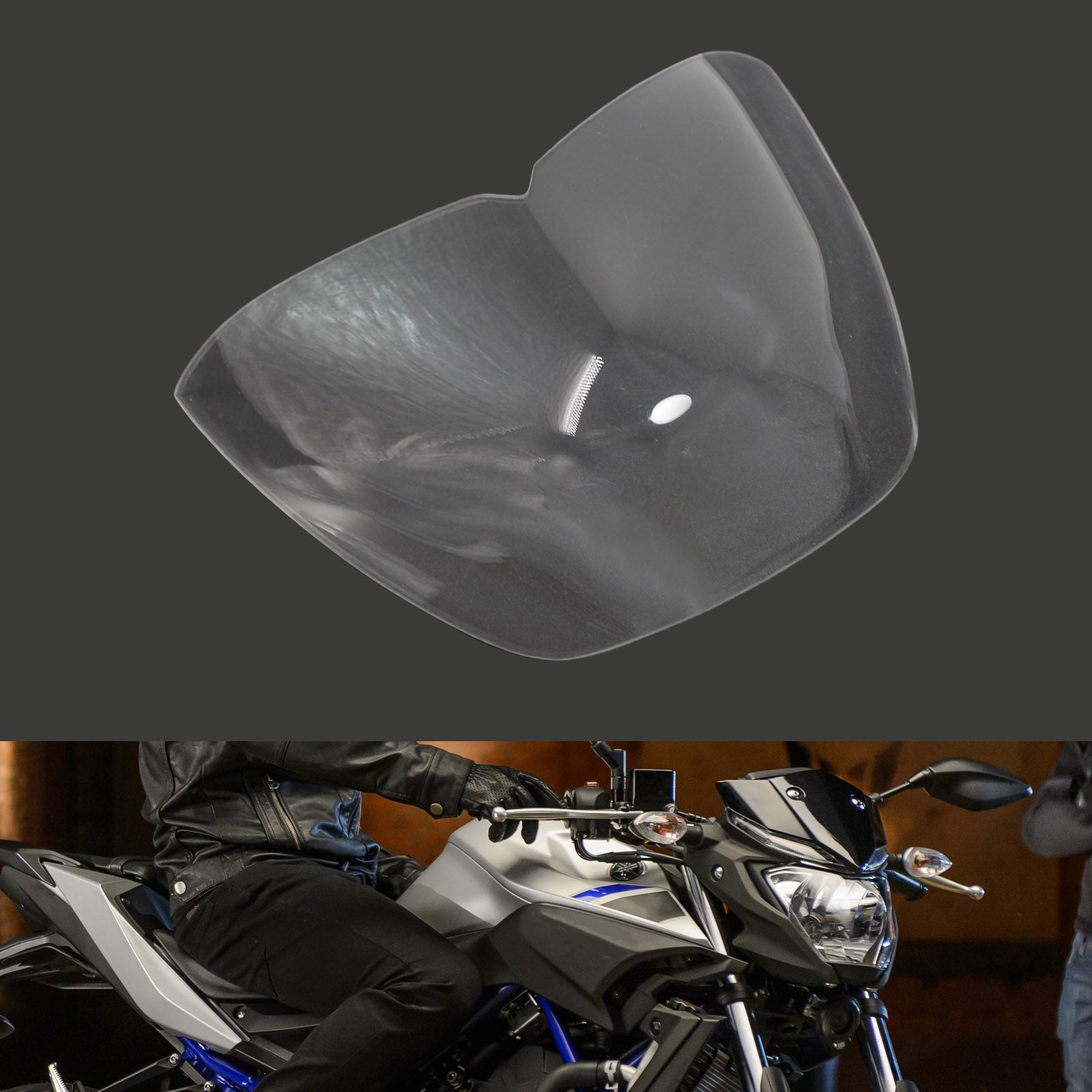 Front Headlight Lens Guard Protector Fit For Yamaha Mt-25 15-21 Mt-03 15-19 Smoke Generic