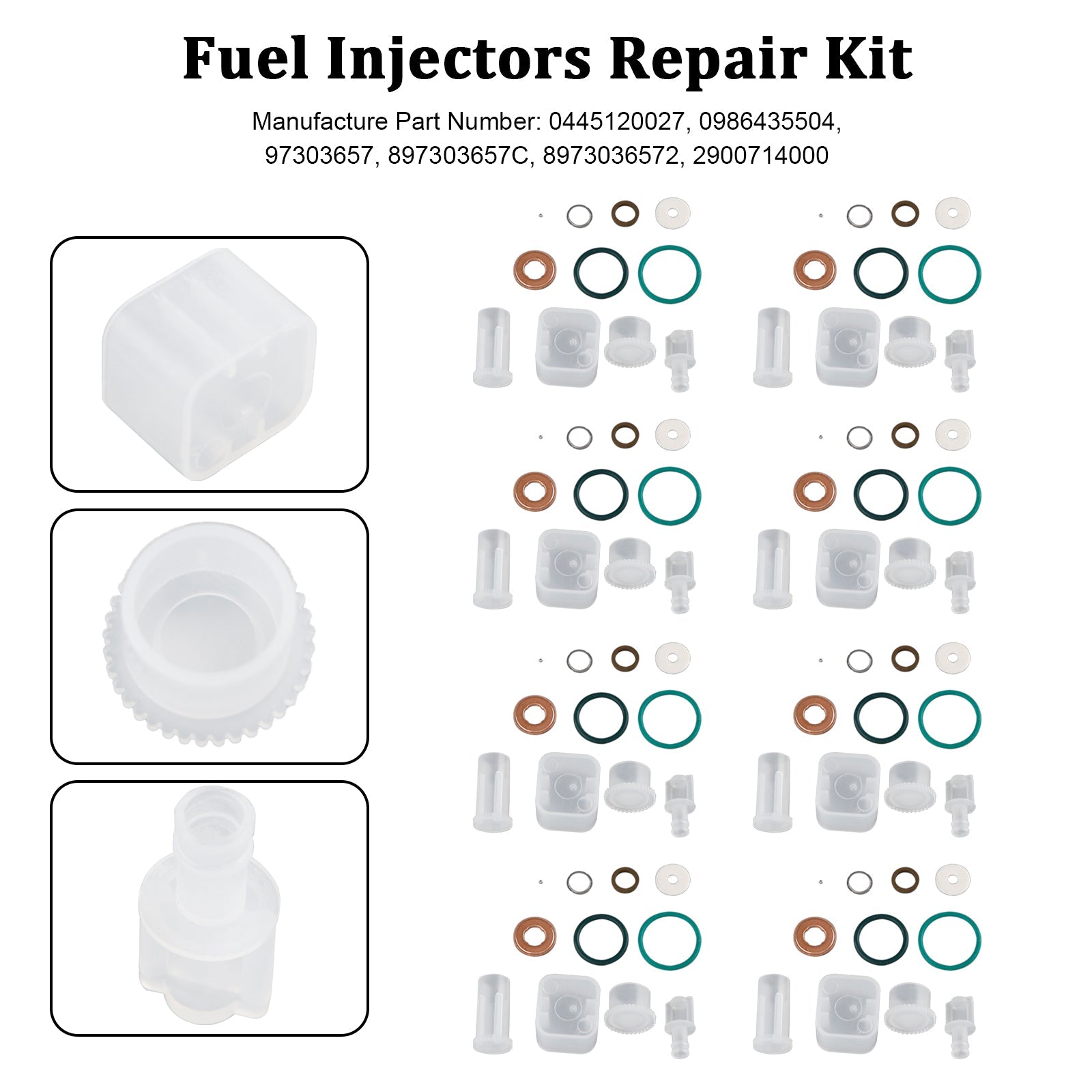 8PCS Fuel Injector Repair Kit Fit Chevy Fit GMC Duramax Hummer 6.6L 2006-2007