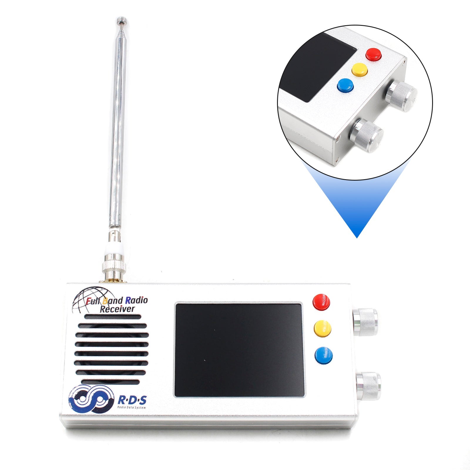 شاشة LCD 3.2 بوصة V1.18 TEF6686 جهاز استقبال راديو FM/MW/Shortwave HF/LW كامل النطاق