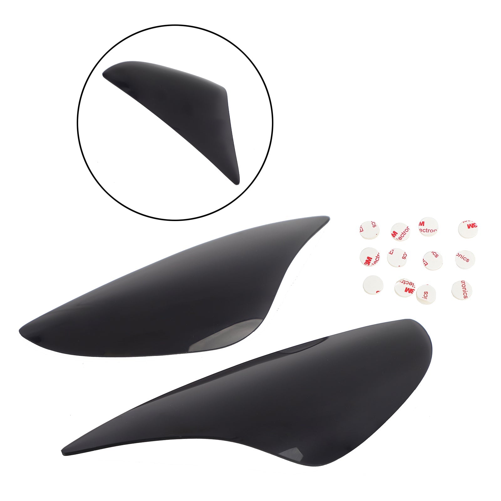 Front Headlight Lens Protection Cover Fits For Kawasaki Zx-6R Zx 6R 636 Black Generic