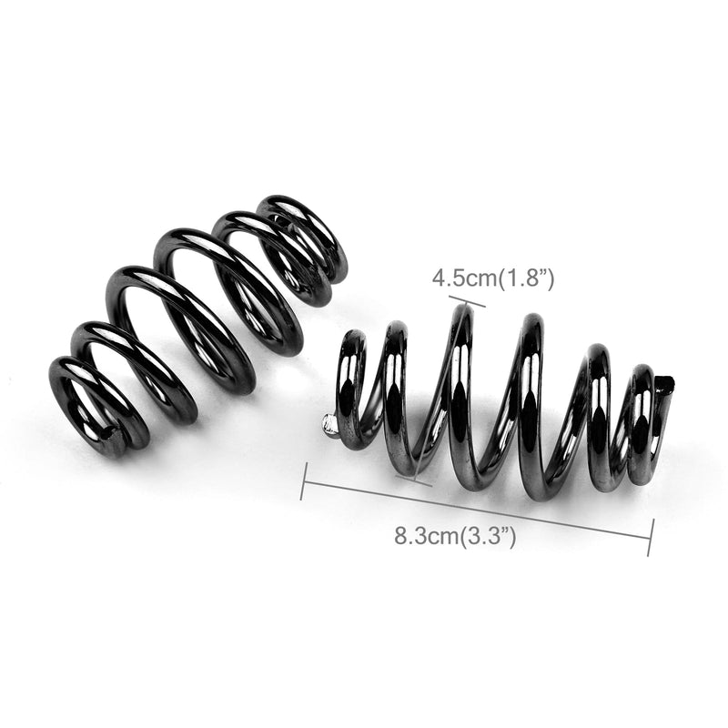 2Pcs 3.3" Solo Driver Seat Mounting Spring Round Spring Black For Chopper Bobber Generic